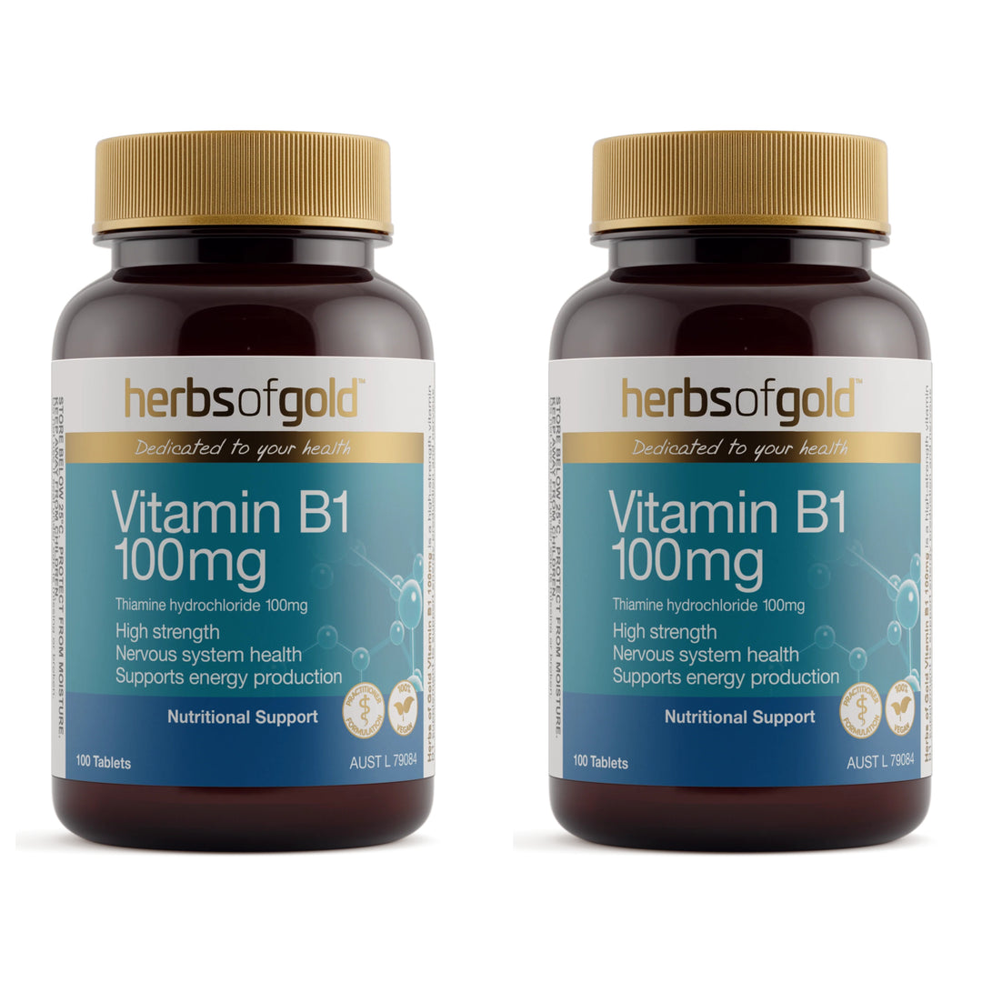 Herbs of Gold Vitamin B1 100mg 100 Tablets