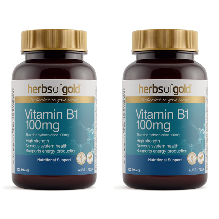 Herbs of Gold Vitamin B1 100mg 100 Tablets