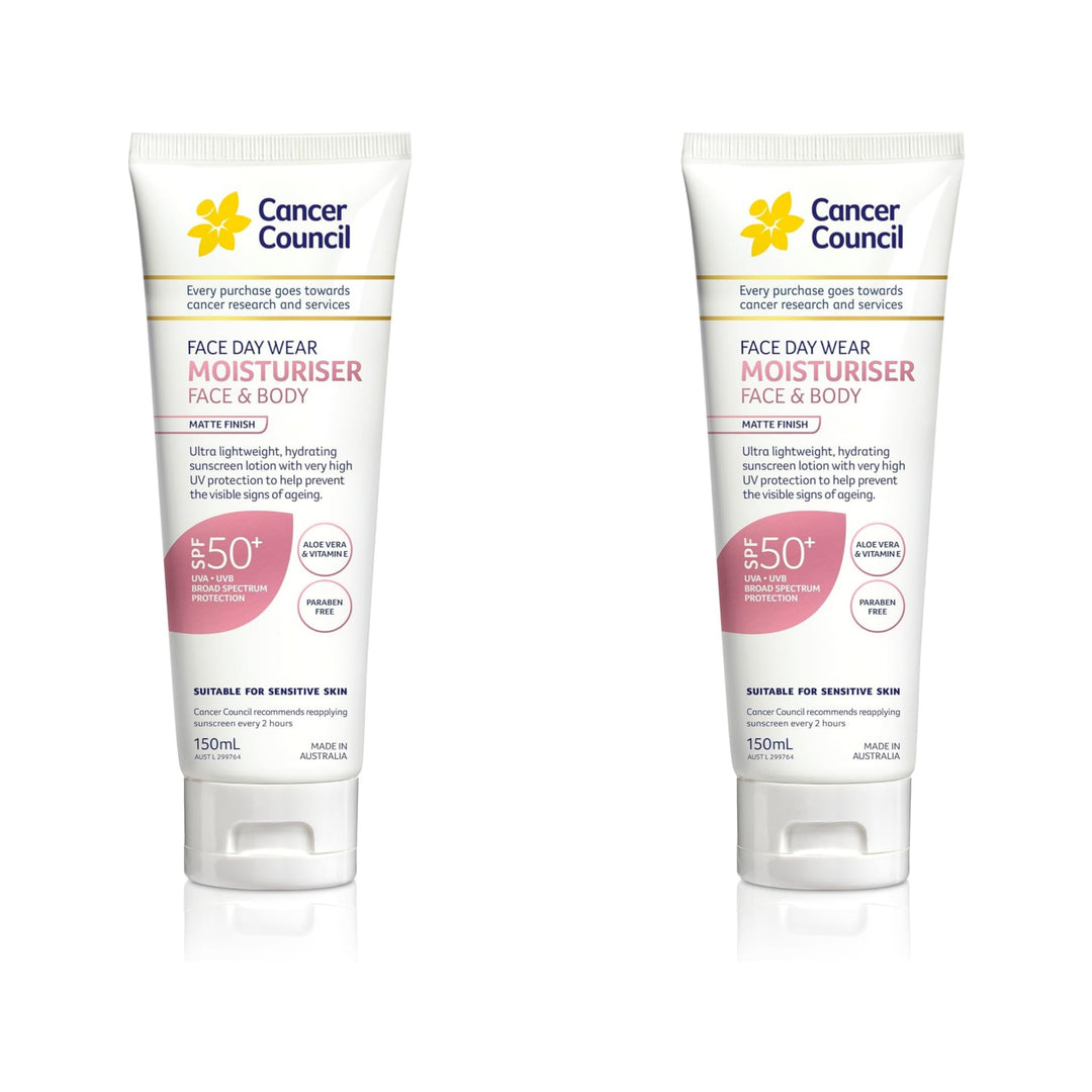 Cancer Council 粉色脸部及身体防晒保湿乳 SPF50+ 150ml