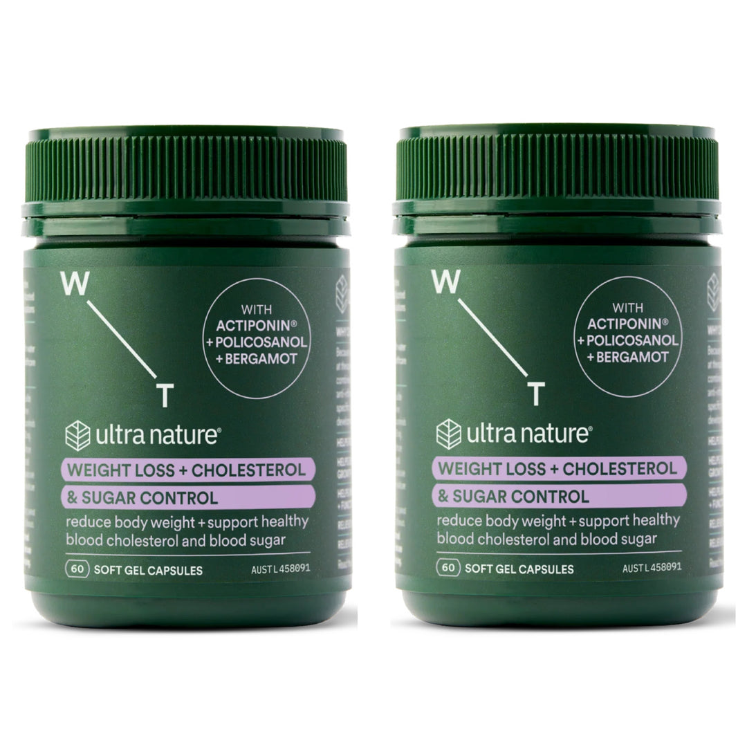 Ultra Nature Weight Loss + Cholesterol &amp; Sugar Control 60 Capsules