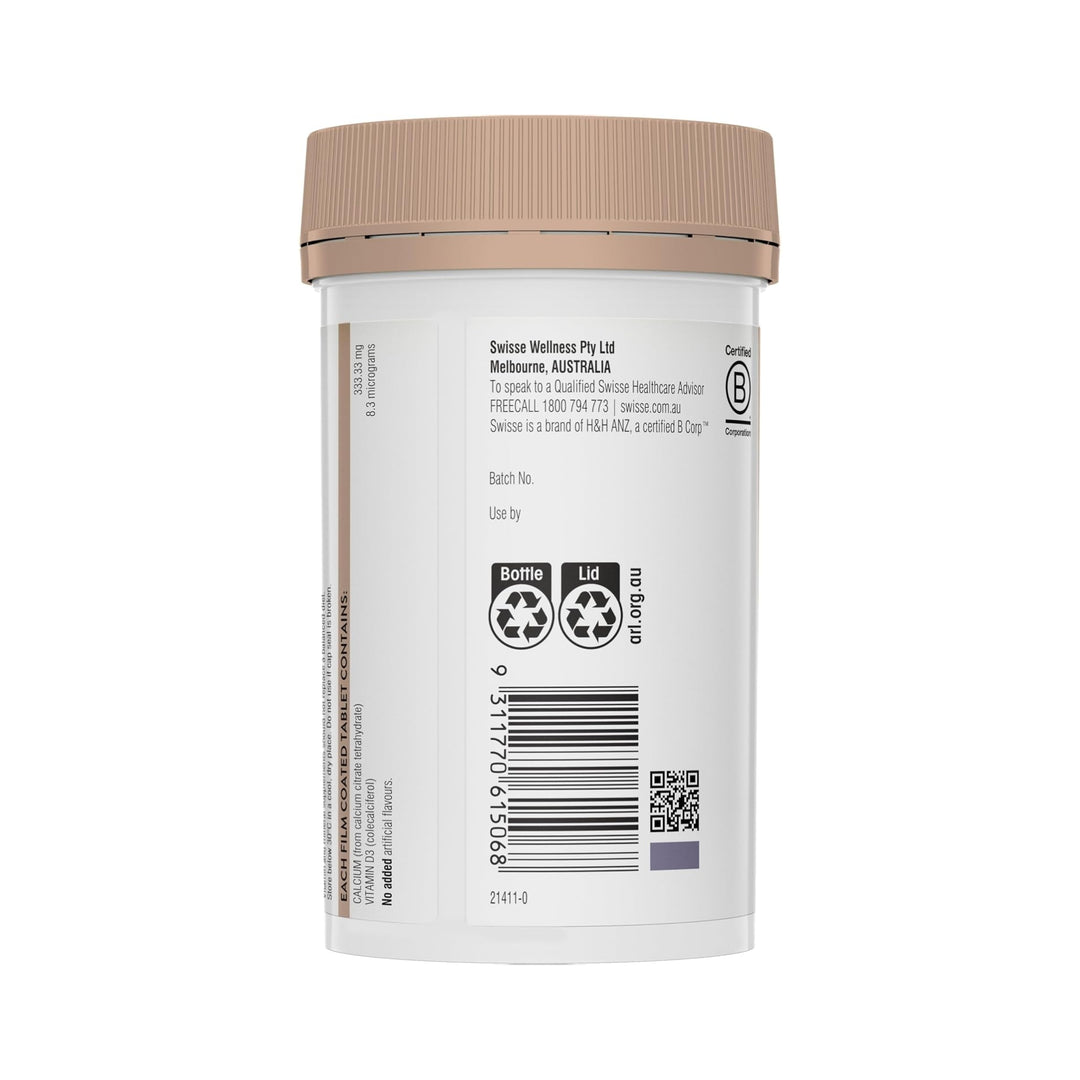 Swisse Ultiboost Calcium + Vitamin D 150 Tablets