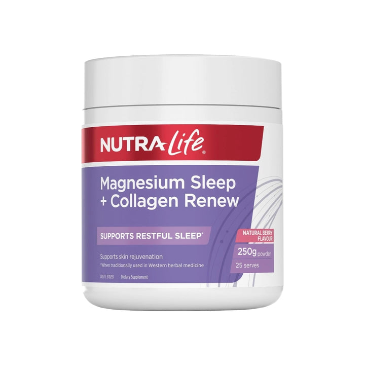 Nutra-Life Magnesium Sleep and Collagen Renew Powder 250g