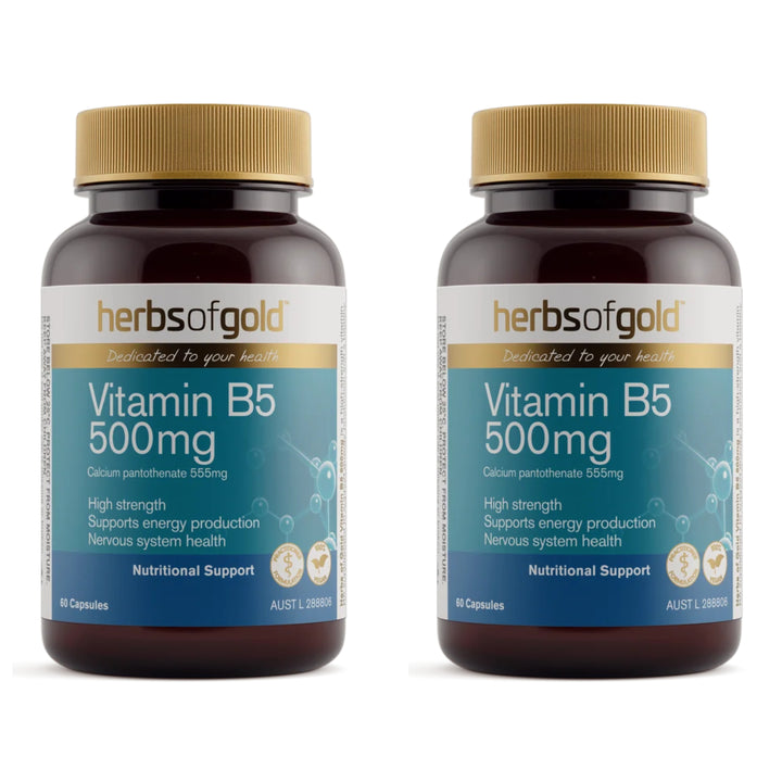 Herbs of Gold Vitamin B5 500mg 60 Capsules