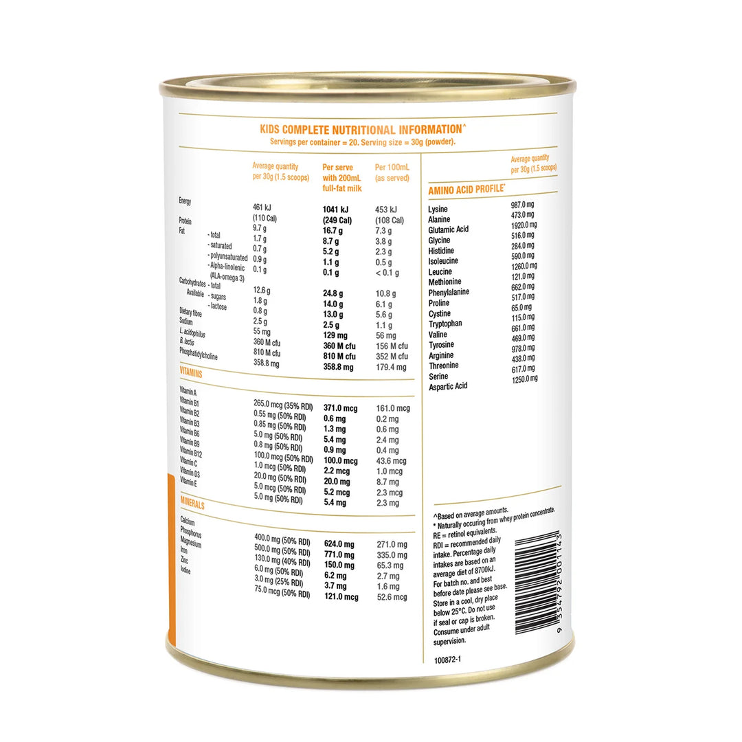 IsoWhey Clinical Nutrition Kids Complete Vanilla 600g