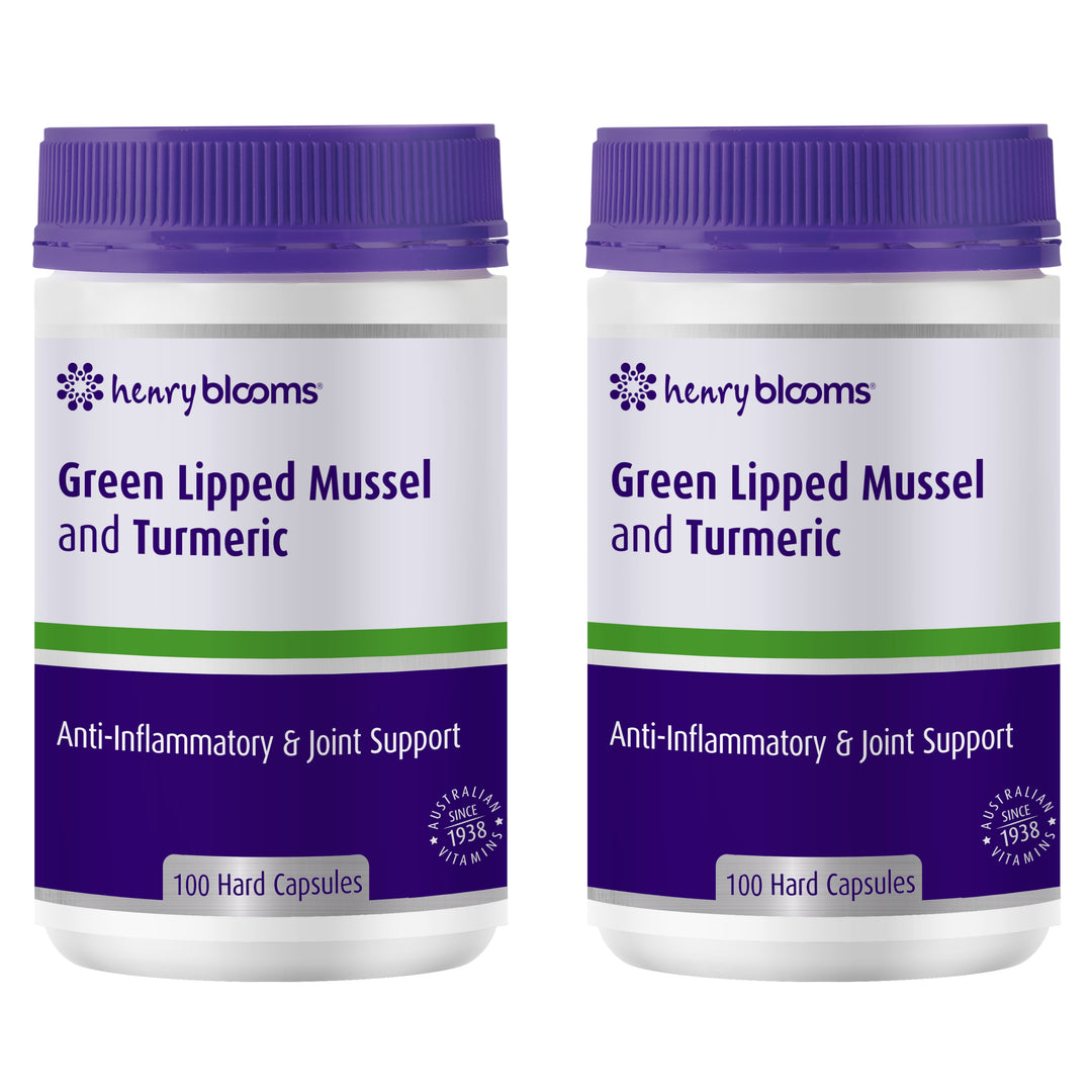 Henry Blooms Green Lipped Mussel and Turmeric 100 Capsules