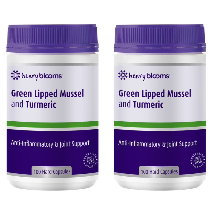 Henry Blooms Green Lipped Mussel and Turmeric 100 Capsules