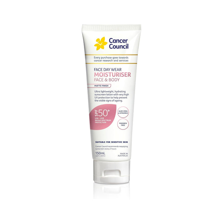 Cancer Council 粉色脸部及身体防晒保湿乳 SPF50+ 150ml