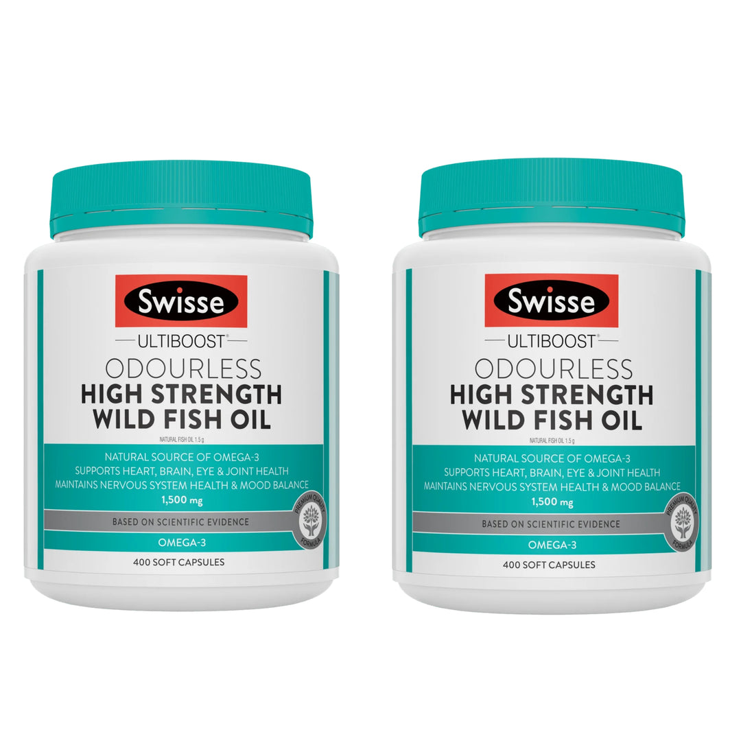 Swisse Ultiboost Odourless High Strength Wild Fish Oil 400 Capsules