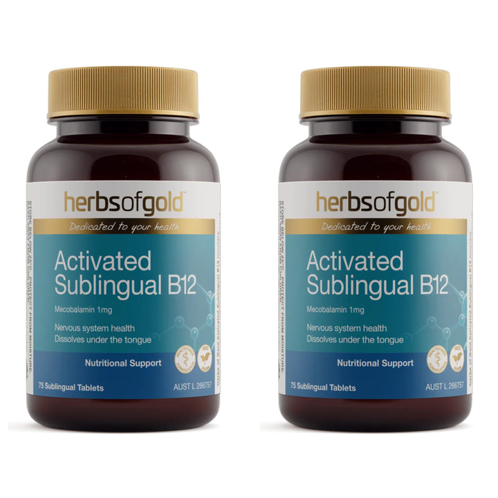 Herbs of Gold Activated Sublingual B12 75 Tablets