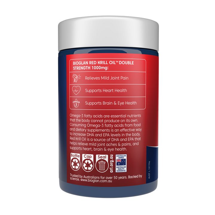 Bioglan Red Krill Oil™ Double Strength 1000mg 60 Capsules