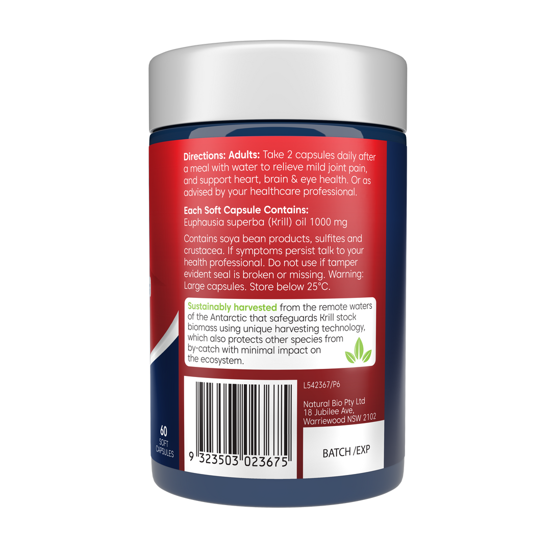 Bioglan Red Krill Oil™ Double Strength 1000mg 60 Capsules