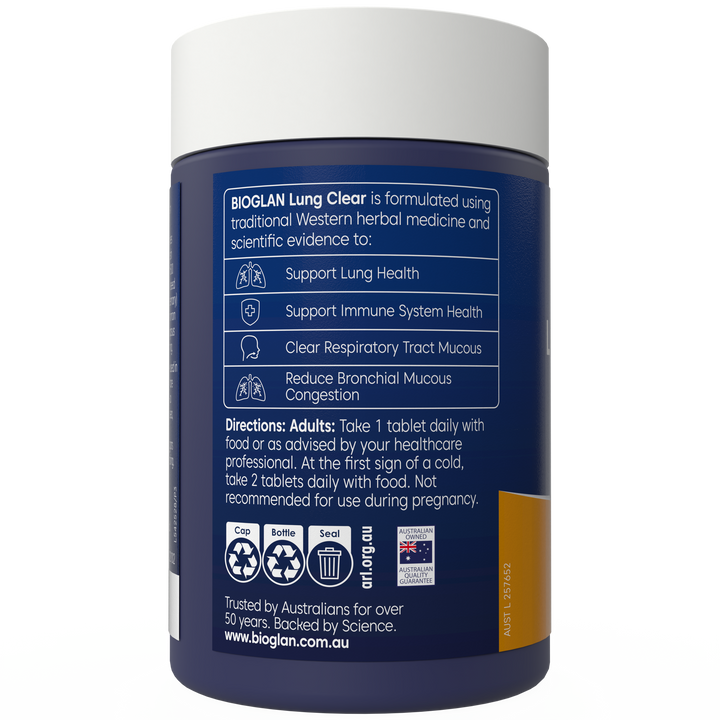 Bioglan Lung Clear 60 Tablets