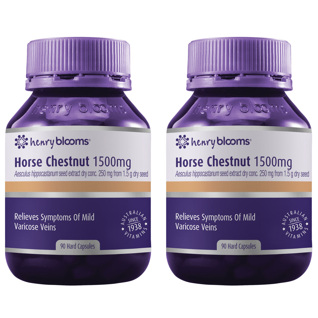 Henry Blooms Horse Chestnut 1500mg 90 Capsules