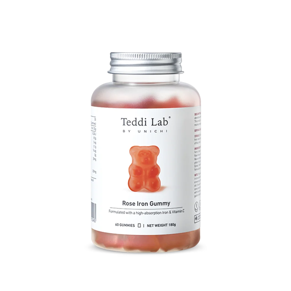 Teddi Lab by Unichi Rose Iron Gummy 60 Gummies