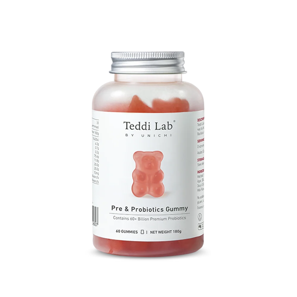 Teddi Lab by Unichi Pre &amp; Probiotics Gummy 60 Gummies