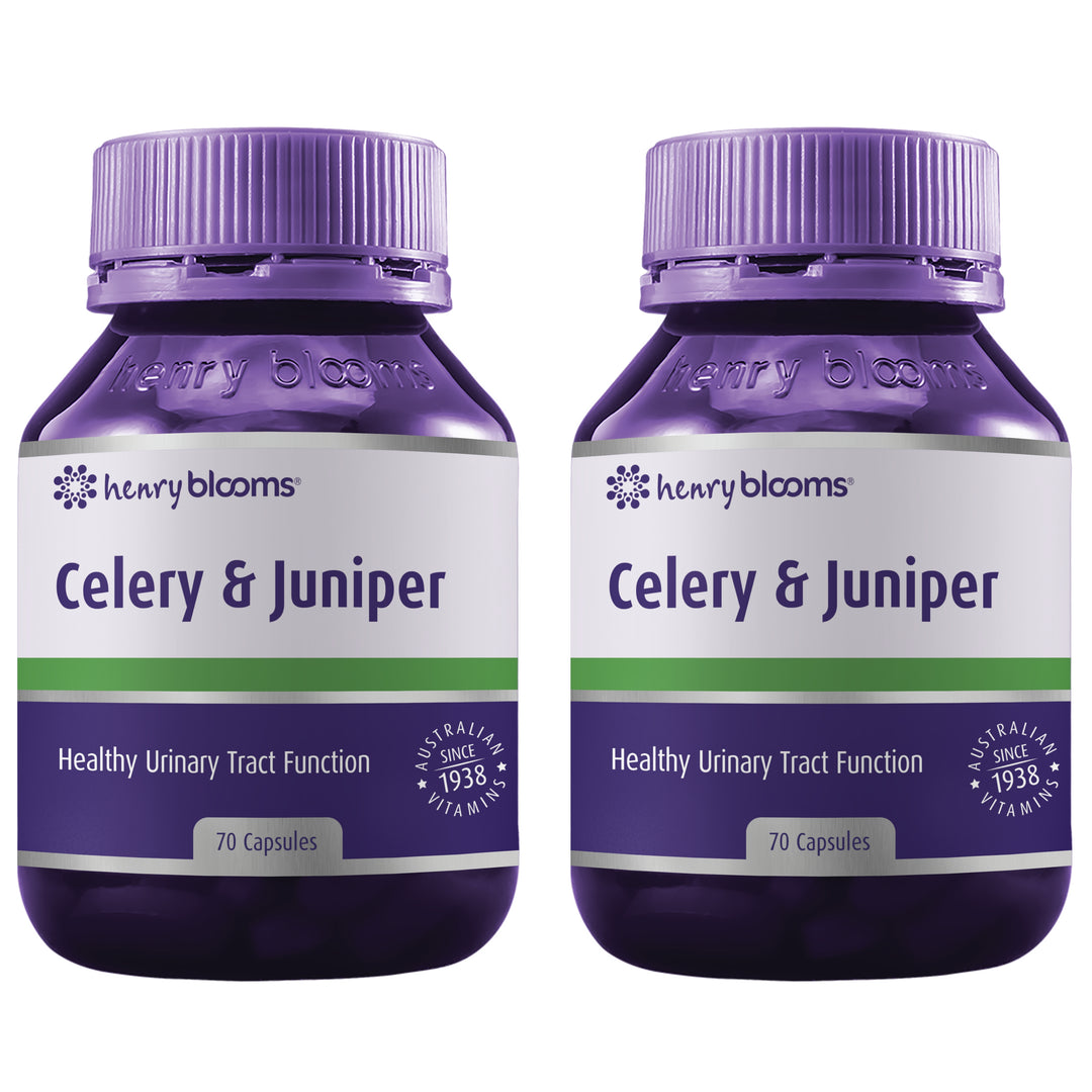 Henry Blooms Celery &amp; Juniper 70 Capsules