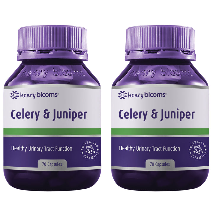 Henry Blooms Celery &amp; Juniper 70 Capsules