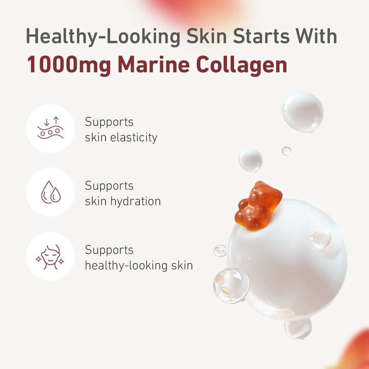 Teddi Lab by Unichi Rose Collagen Gummy 60 Gummies