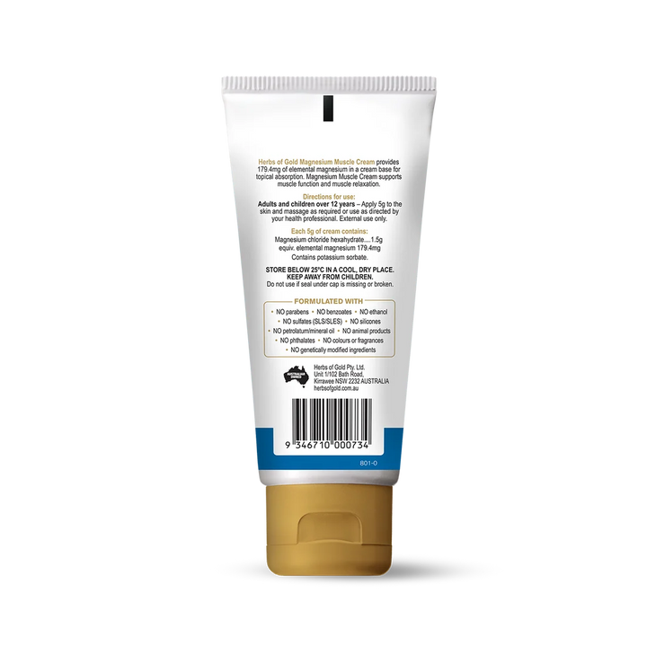 Herbs of Gold Magnesium Muscle Cream 100 Grams