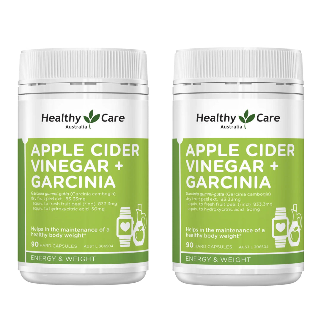 Healthy Care Apple Cider Vinegar + Garcinia 90 Capsules