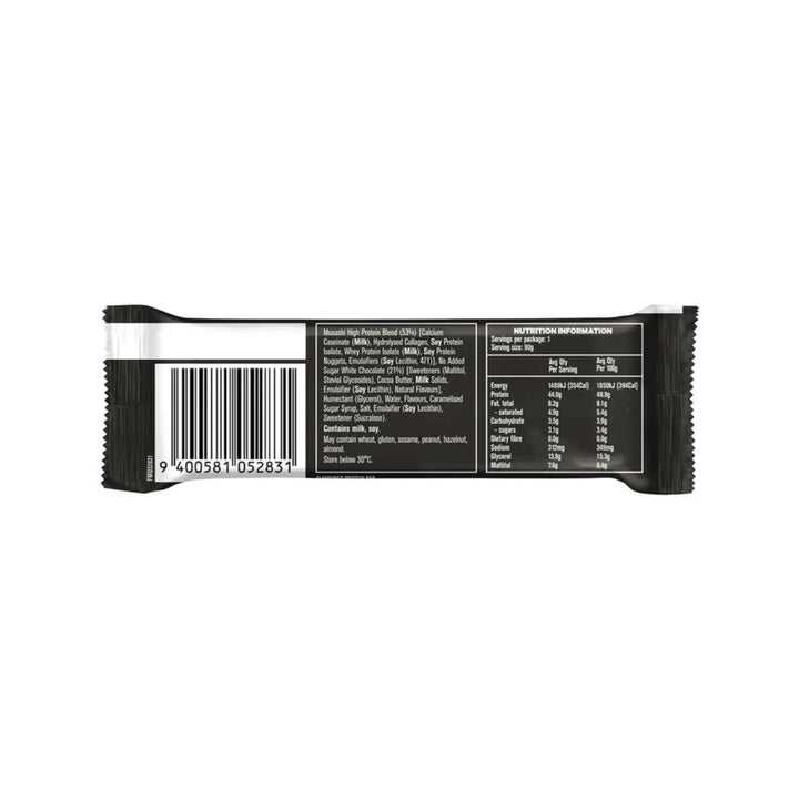 Musashi High Protein White Choc Caramel Pack of 12 (12 x 90g Protein Bars)