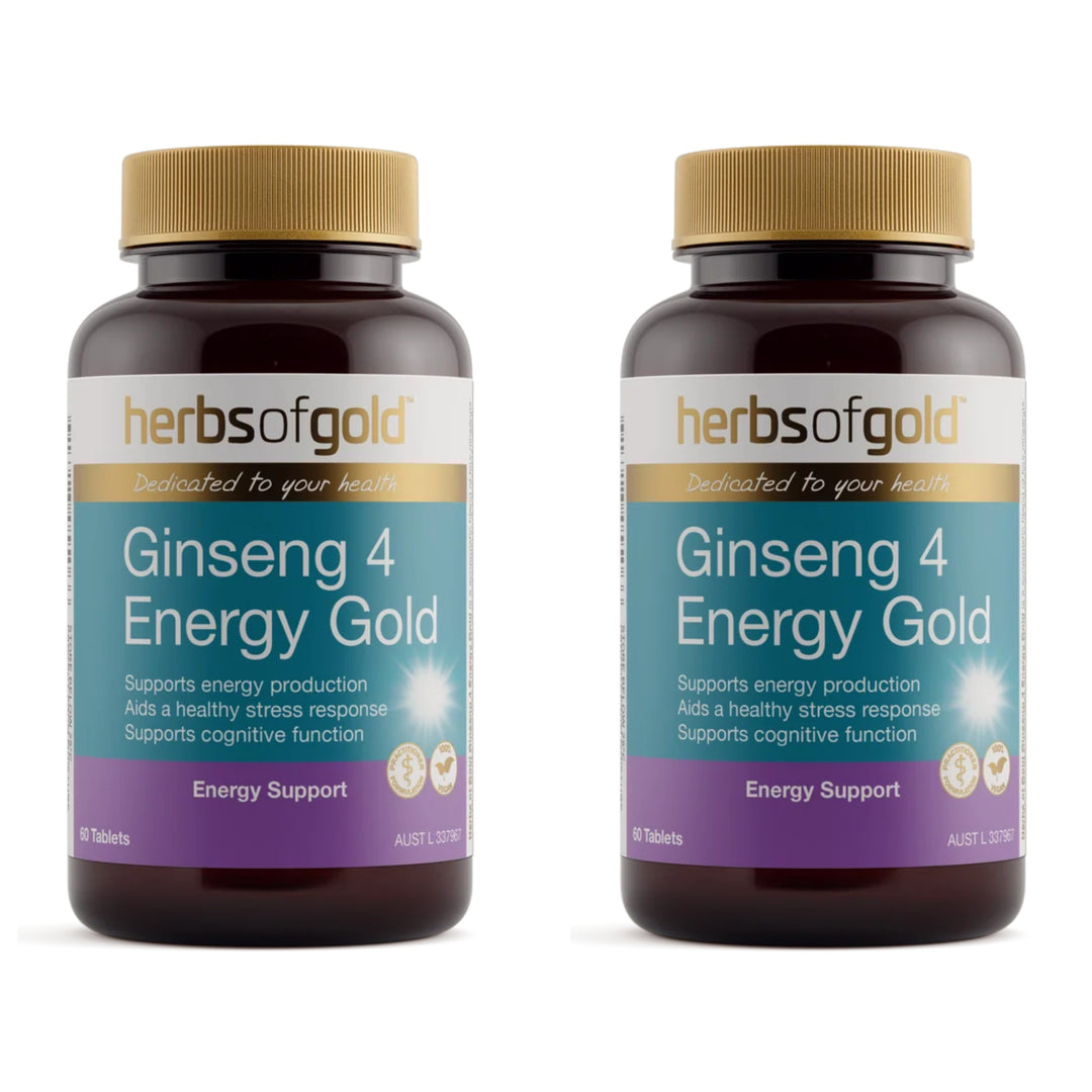 Herbs of Gold Ginseng 4 Energy Gold 60 Tablets