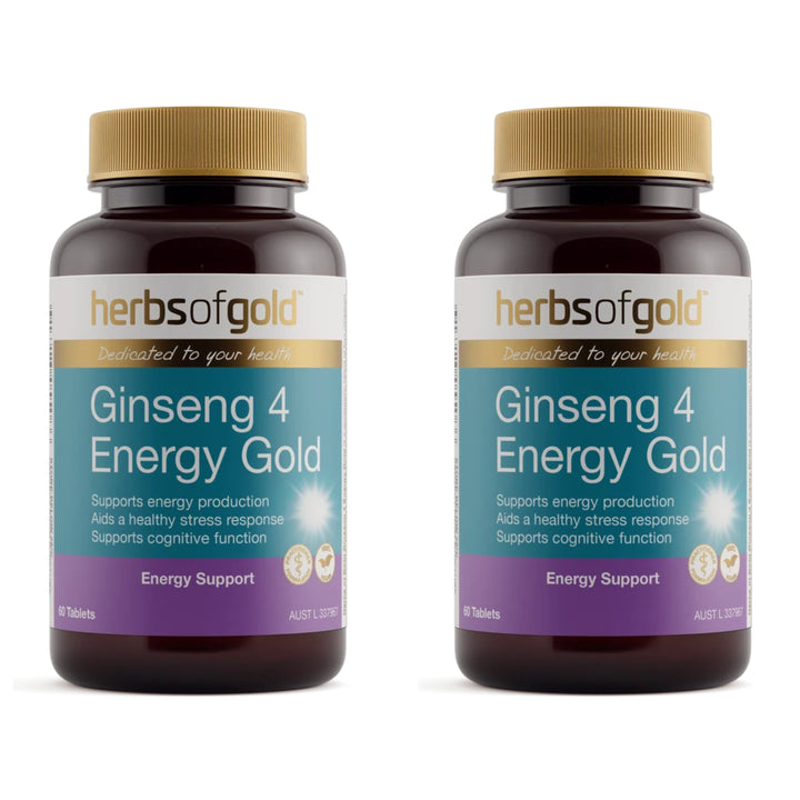 Herbs of Gold Ginseng 4 Energy Gold 60 Tablets