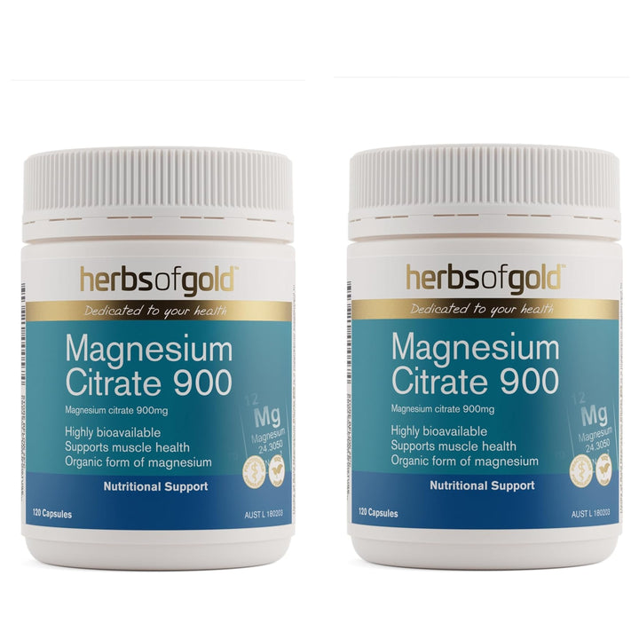 Herbs of Gold Magnesium Citrate 900 120 Capsules