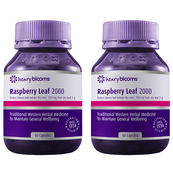 Henry Blooms Raspberry Leaf 2000mg 60 Capsules