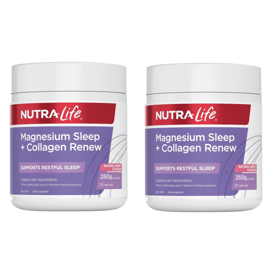 Nutra-Life Magnesium Sleep and Collagen Renew Powder 250g