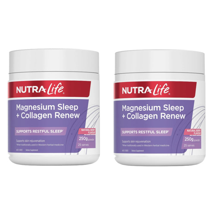 Nutra-Life Magnesium Sleep and Collagen Renew Powder 250g