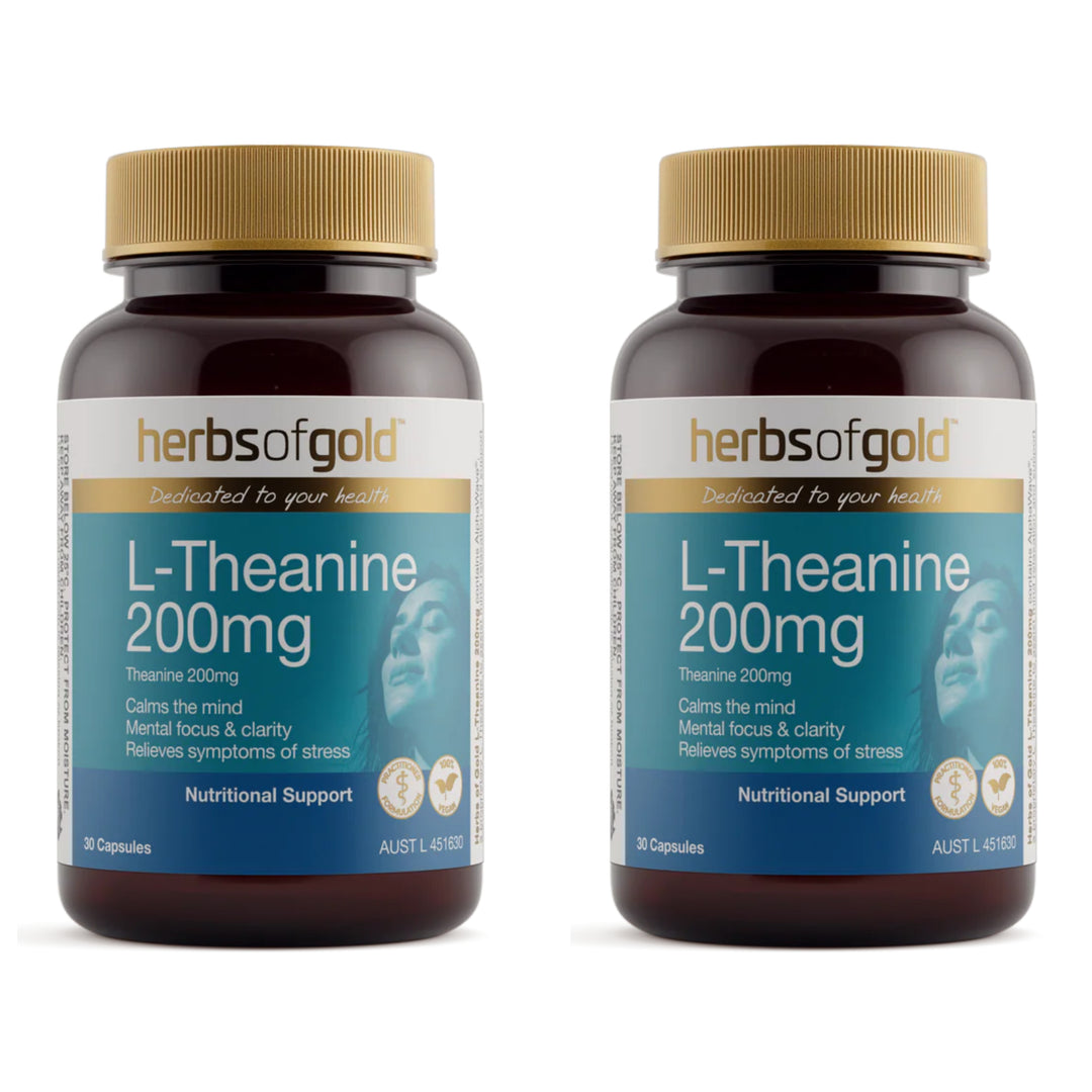 Herbs of Gold L-Theanine 200mg 30 Capsules