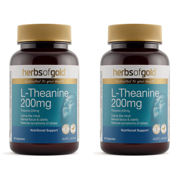 Herbs of Gold L-Theanine 200mg 30 Capsules