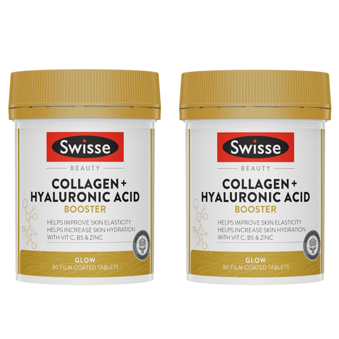 Swisse Beauty Collagen + Hyaluronic Acid Booster 80 Tablets