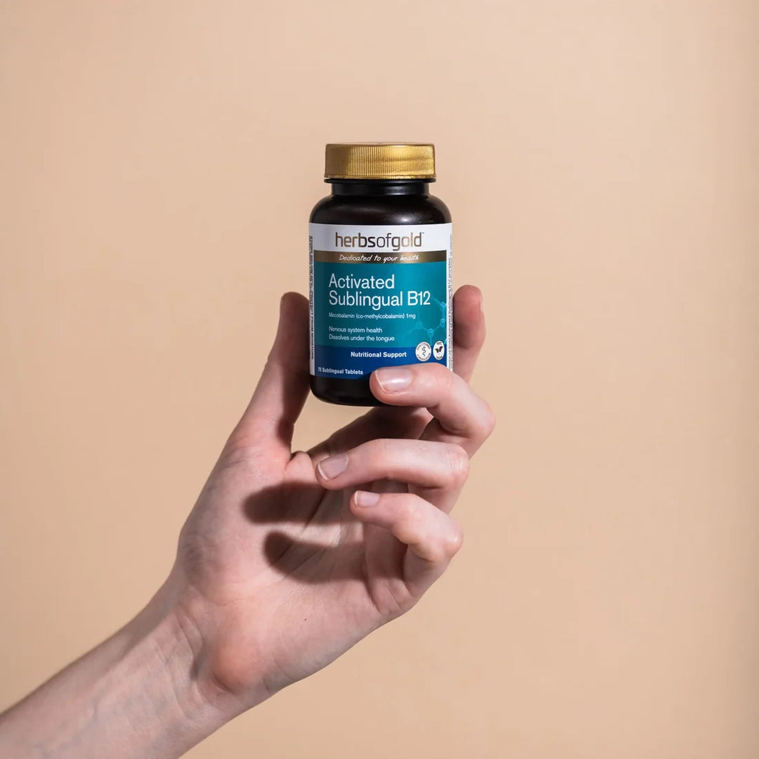 Herbs of Gold Activated Sublingual B12 75 Tablets