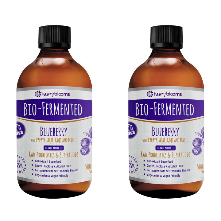 Henry Blooms Bio-Fermented Blueberry with Papaya, Acai, Goji and Maqui 500 mL