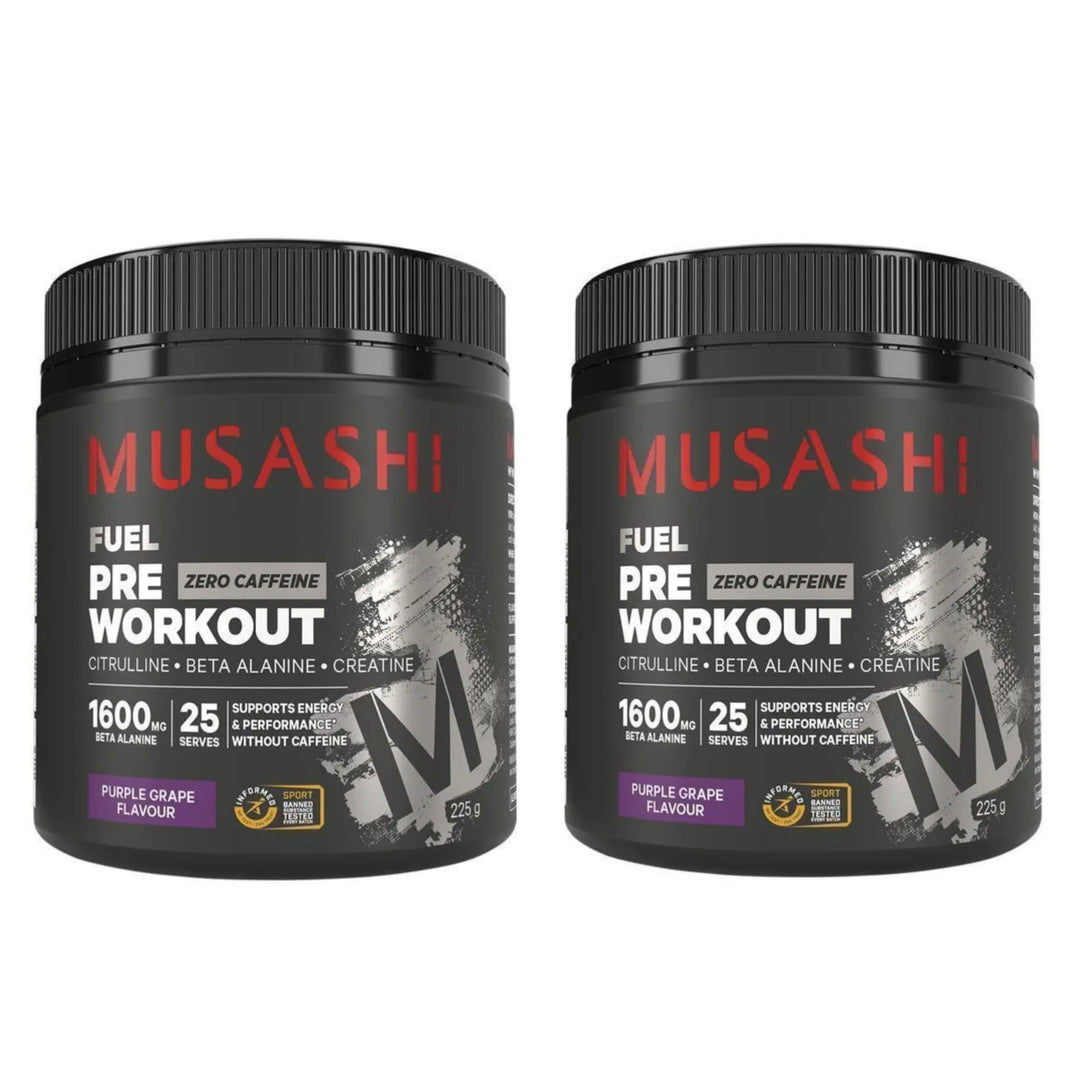 Musashi Pre Workout Zero Caffeine Purple Grape 225g