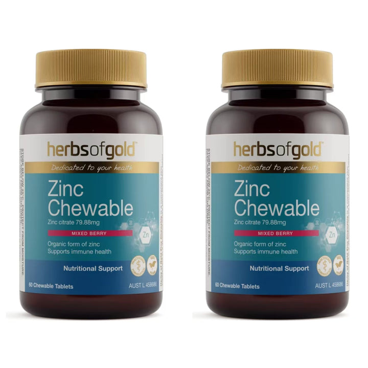 Herbs of Gold Zinc Chewable 60 Tablets