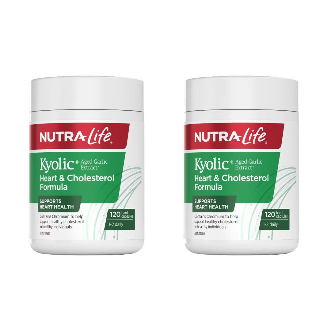 Nutra-Life Kyolic Aged Garlic Extract Heart &amp; Cholesterol Formula 120 Capsules