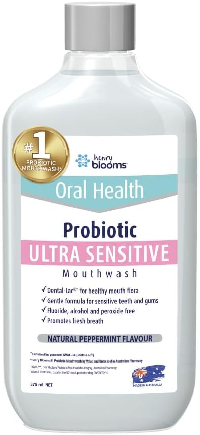 Henry Blooms Probiotic Ultra Sensitive Mouthwash 375 ml