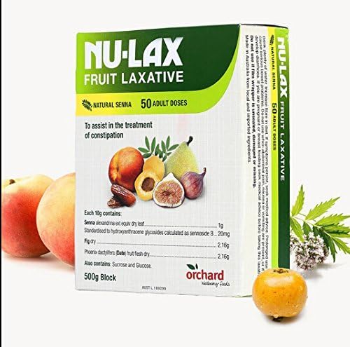 Nu-lax Fruit Laxative Block 500g Made from Pure Dried Fruits Made in Australia