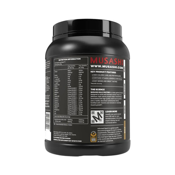 Musashi Bulk Protein Powder Vanilla 900 g