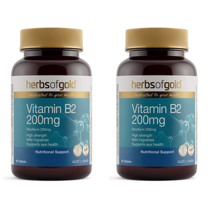 Herbs of Gold Vitamin B2 200mg 60 Tablets