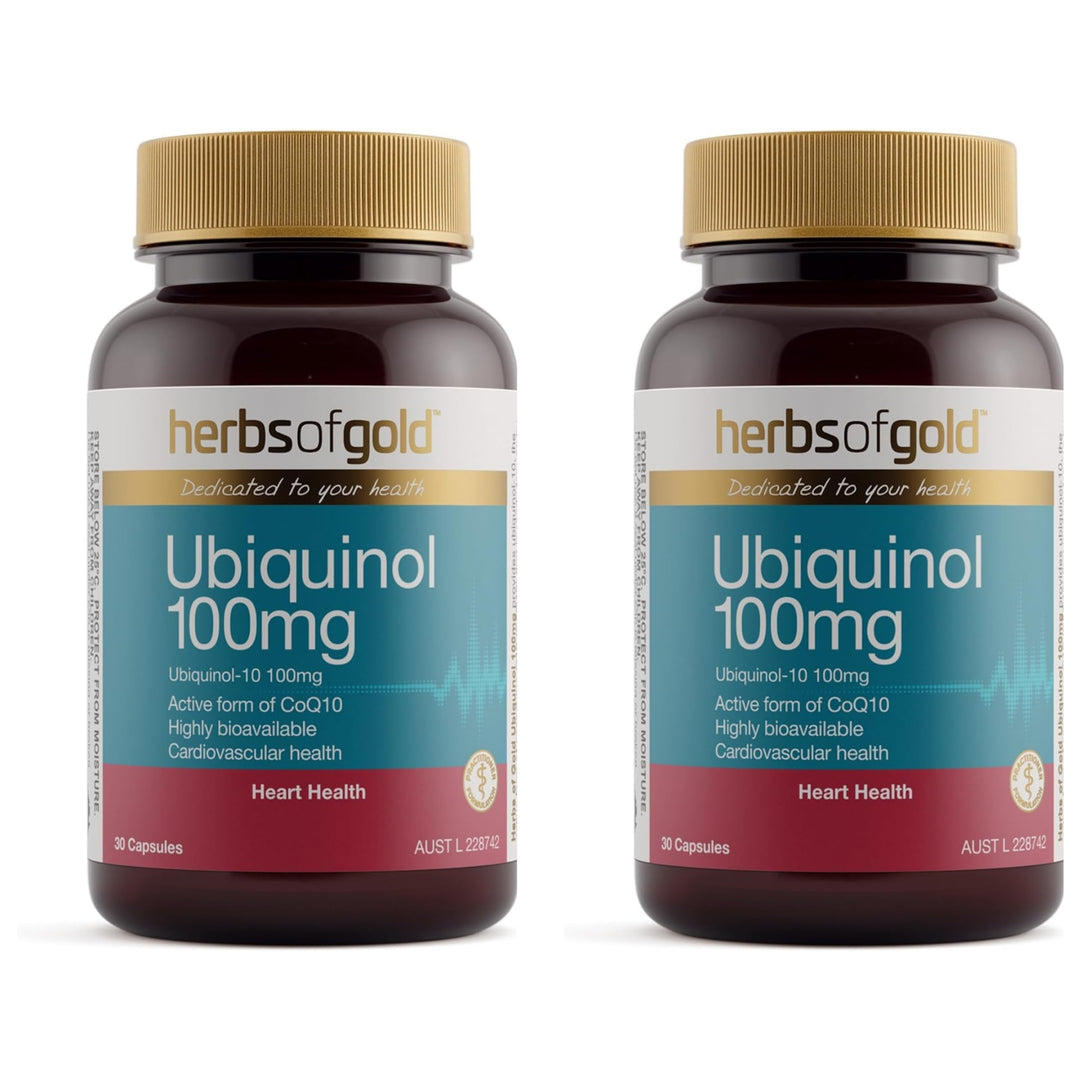 Herbs of Gold Ubiquinol 100mg 30 Capsules