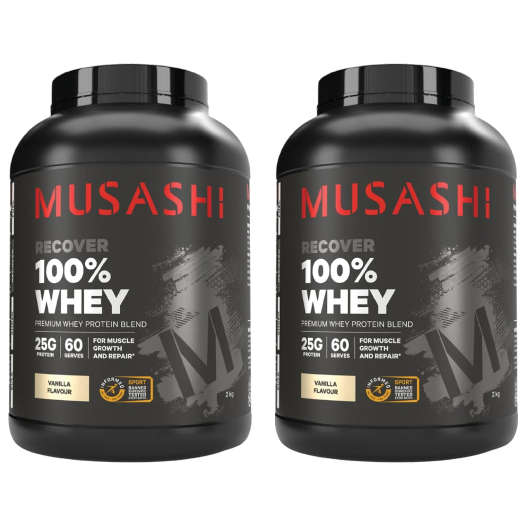 Musashi 100% Whey Protein Powder Vanilla 2kg