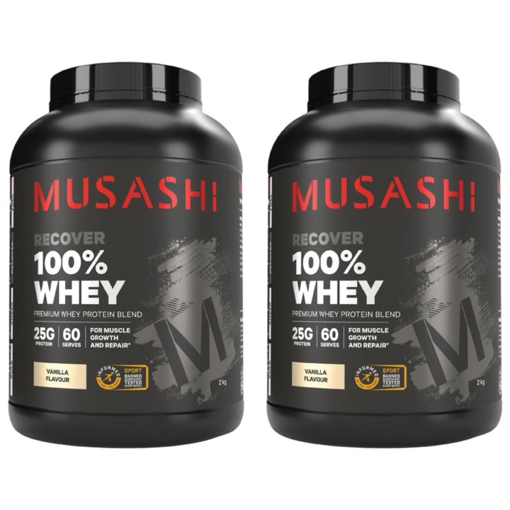 Musashi 100% Whey Protein Powder Vanilla 2kg