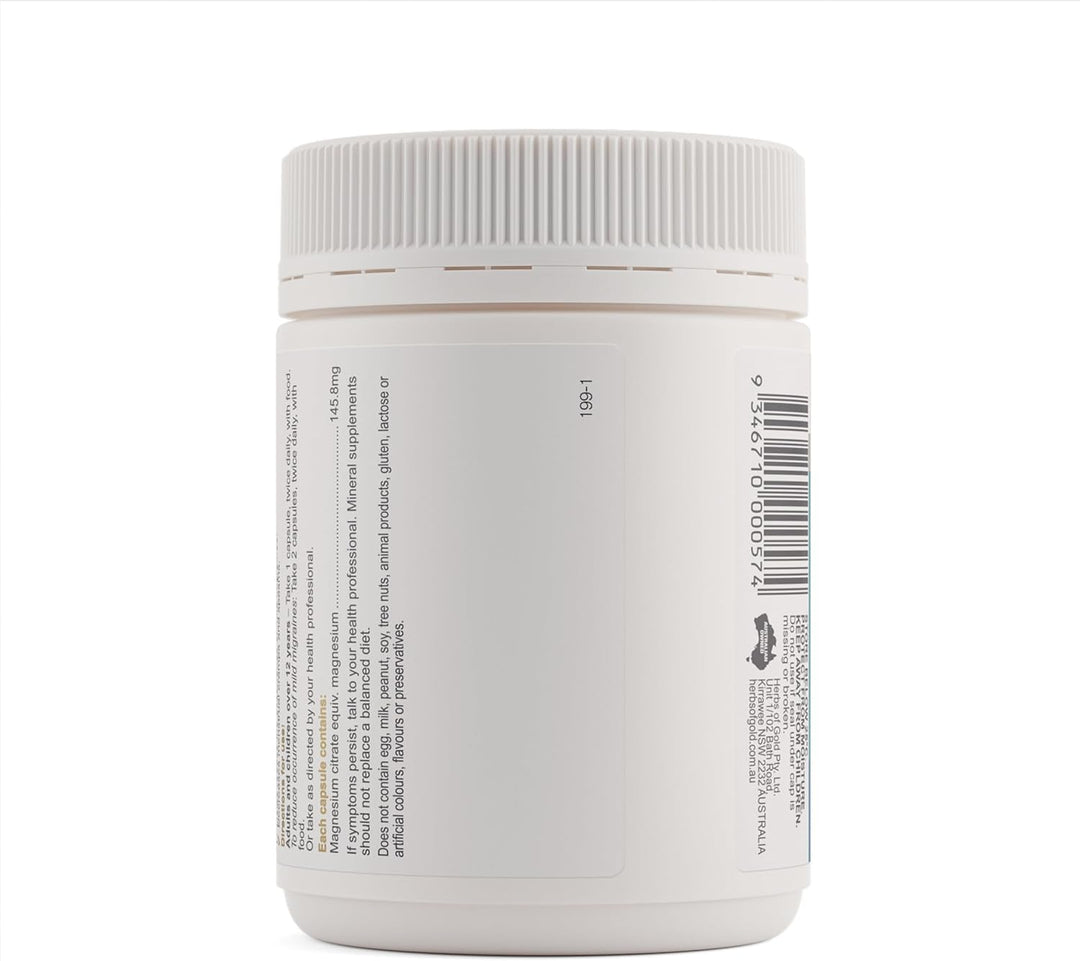 Herbs of Gold Magnesium Citrate 900 120 Capsules