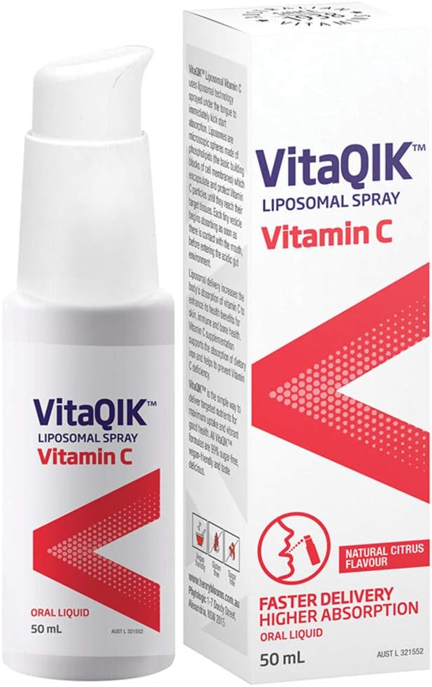 Henry Blooms Vitaqik Liposomal Vitamin C Spray 50 ml, White