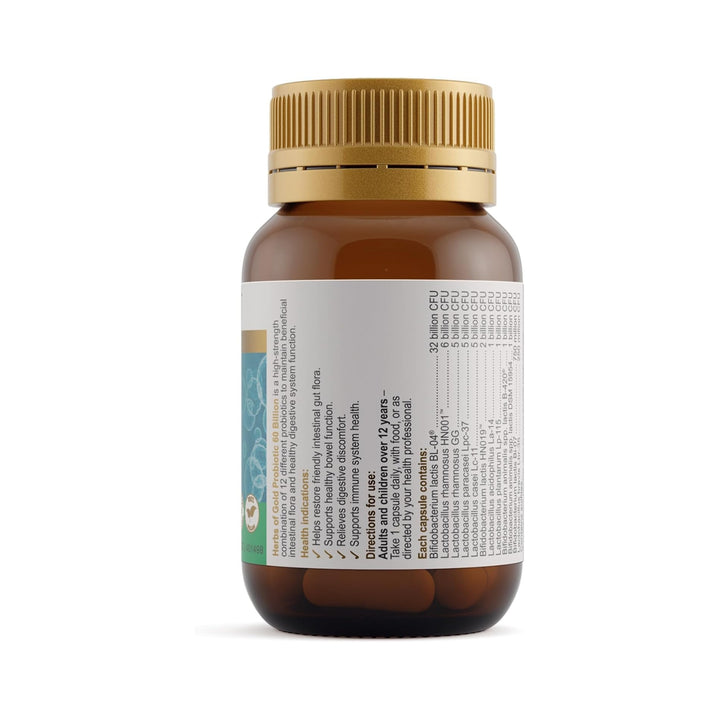 Herbs of Gold Probiotic 60 Billion 30 Capsules