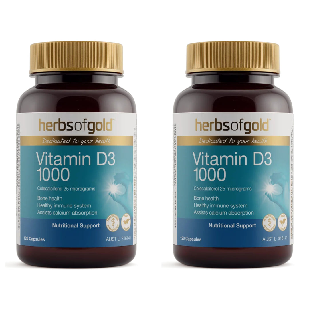 Herbs of Gold Vitamin D3 1000 120 Capsules